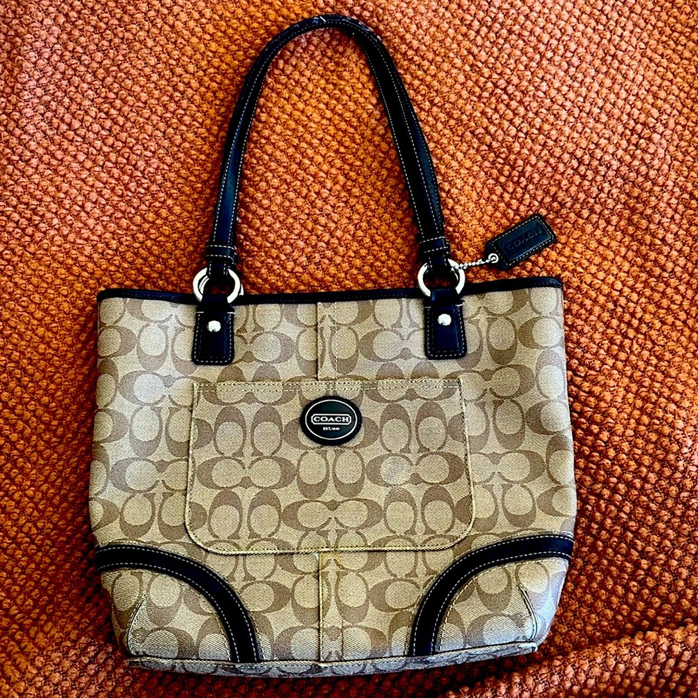 Coach Authentic 10” Brown Bucket Bag